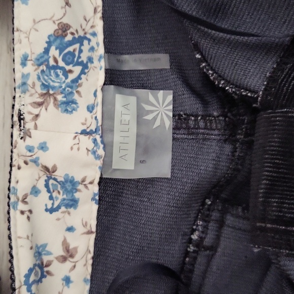 🛍Athleta Womens‎ 6 Corduroy Cargo Dipper Pants Black Flare Bootcut Y2K - Picture 3 of 13